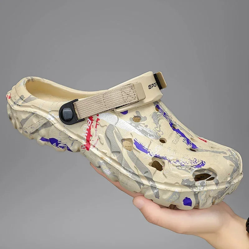 Men's Camouflage Platform Clogs