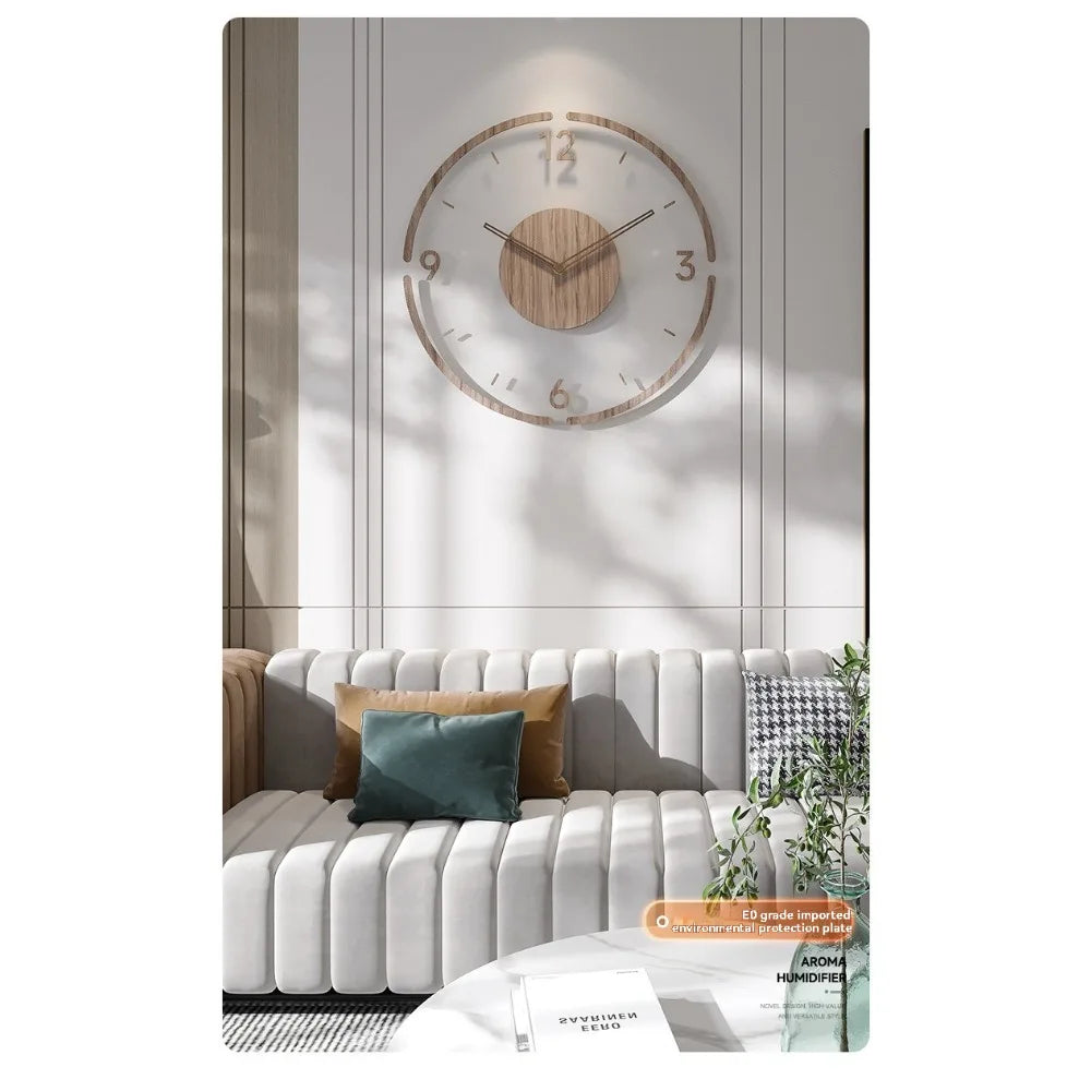 Nordic Silent Wooden Wall Clock