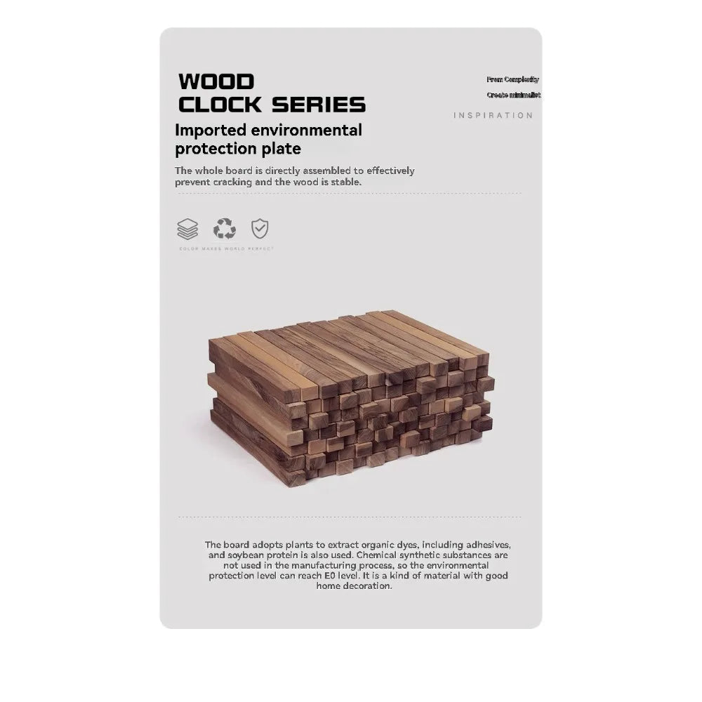 Nordic Silent Wooden Wall Clock