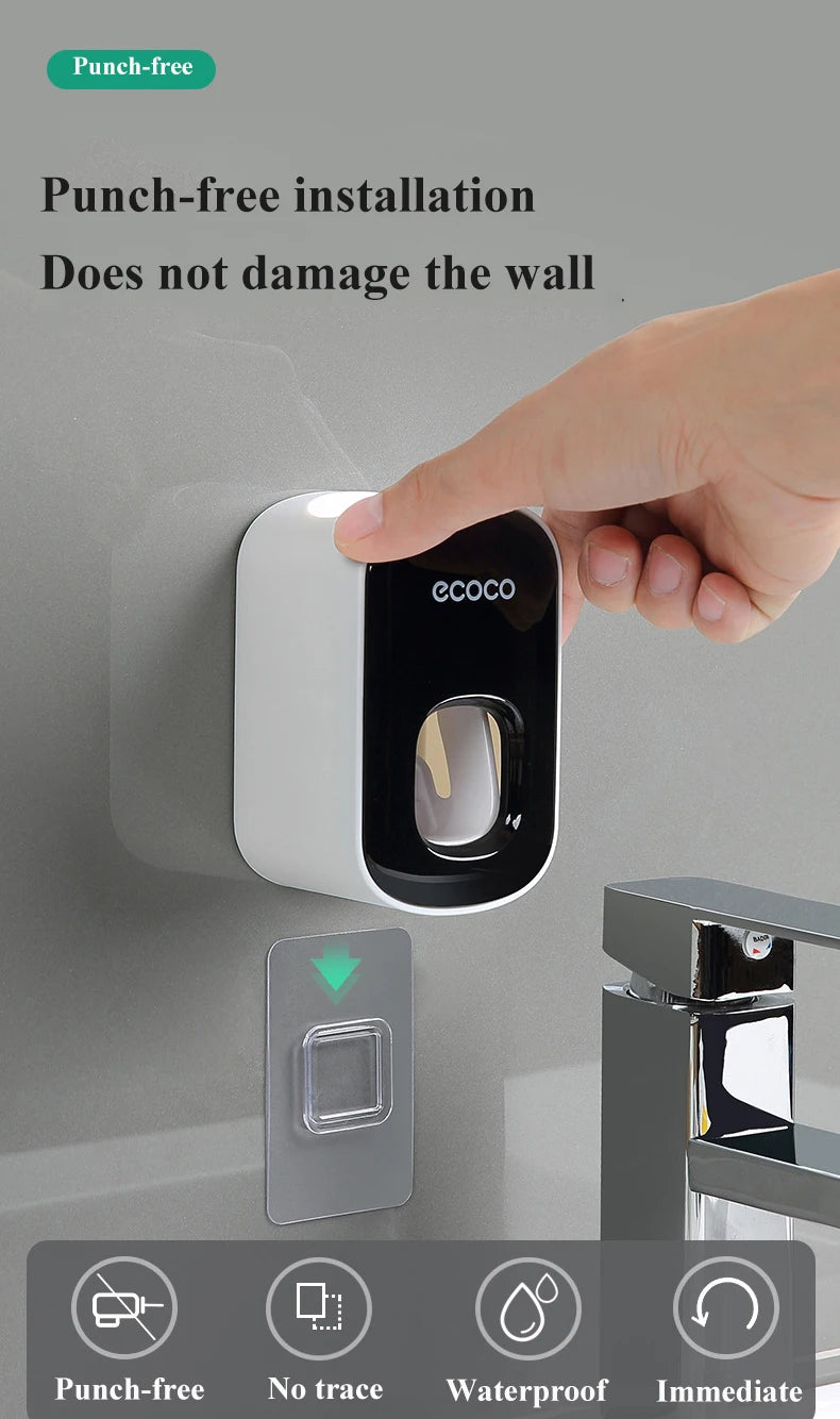 Bathroom Accessories Set Automatic Toothpaste Dispenser Toothpaste Squeezer Wall Mount Toothpaste Holder Tooth Paste Squeezer