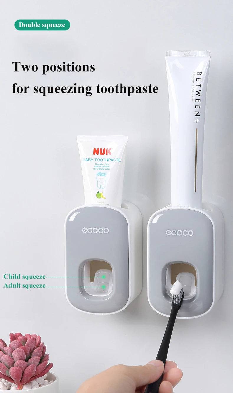 Bathroom Accessories Set Automatic Toothpaste Dispenser Toothpaste Squeezer Wall Mount Toothpaste Holder Tooth Paste Squeezer