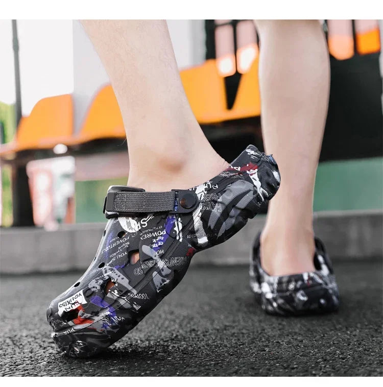 Summer Men Slippers Camouflage Platform Outdoor Clogs Shoe Women Beach Sandals Male Soft EVA Indoor Home Slides Big Size 46 47