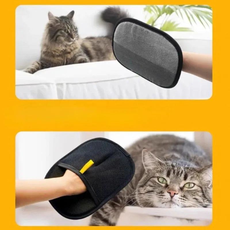 Double-Sided Pet Grooming Gloves for Cats And Dogs - Kitten Cleaning Tool Dog Deshedding Brush Pet Hair Removal Pet Supplies