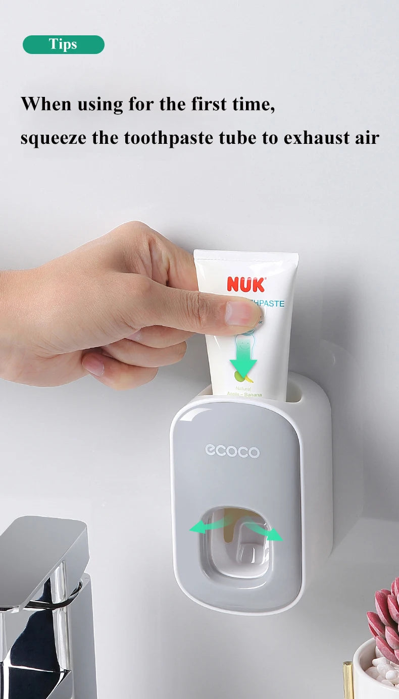 Bathroom Accessories Set Automatic Toothpaste Dispenser Toothpaste Squeezer Wall Mount Toothpaste Holder Tooth Paste Squeezer