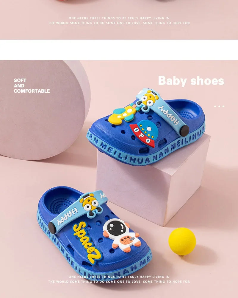 Children Garden Shoes Cute EVA Cartoon Beach Sandals Babies Summer Slippers High Quality Soft Kids Outdoor Slippers Flip Shoes