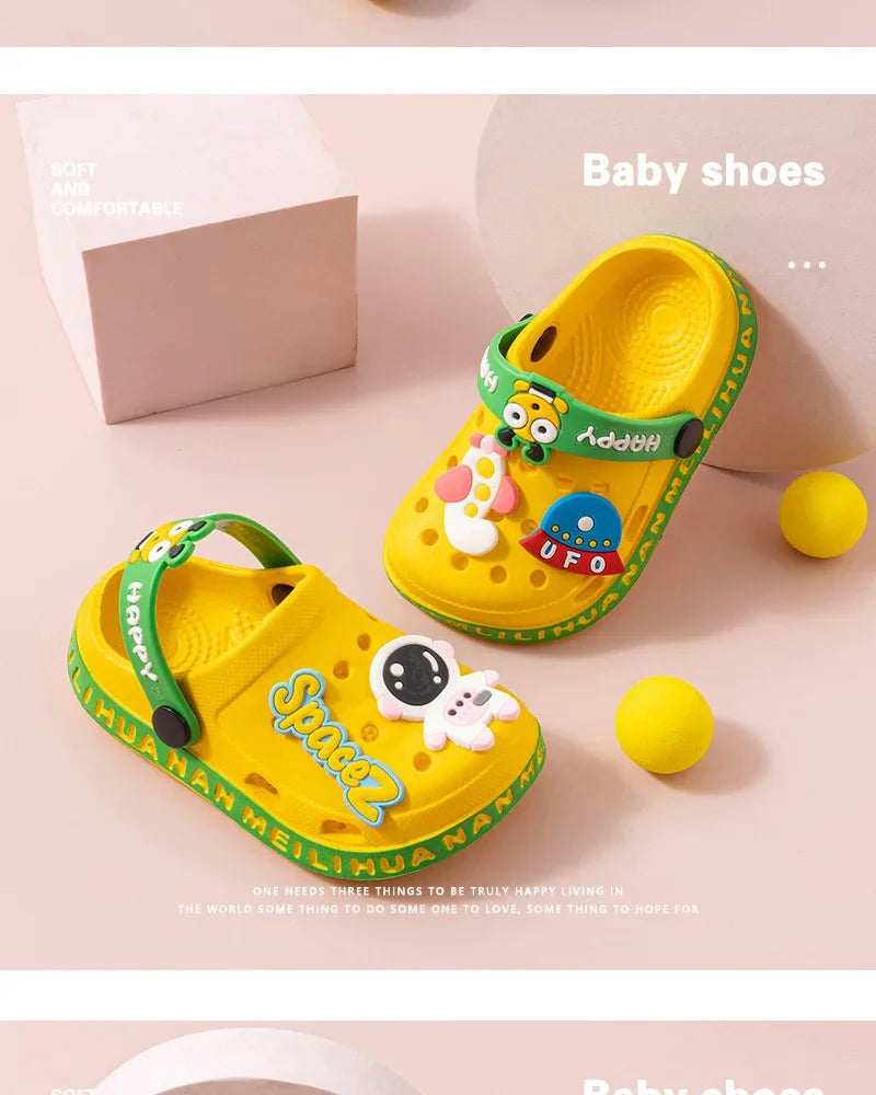 Children Garden Shoes Cute EVA Cartoon Beach Sandals Babies Summer Slippers High Quality Soft Kids Outdoor Slippers Flip Shoes