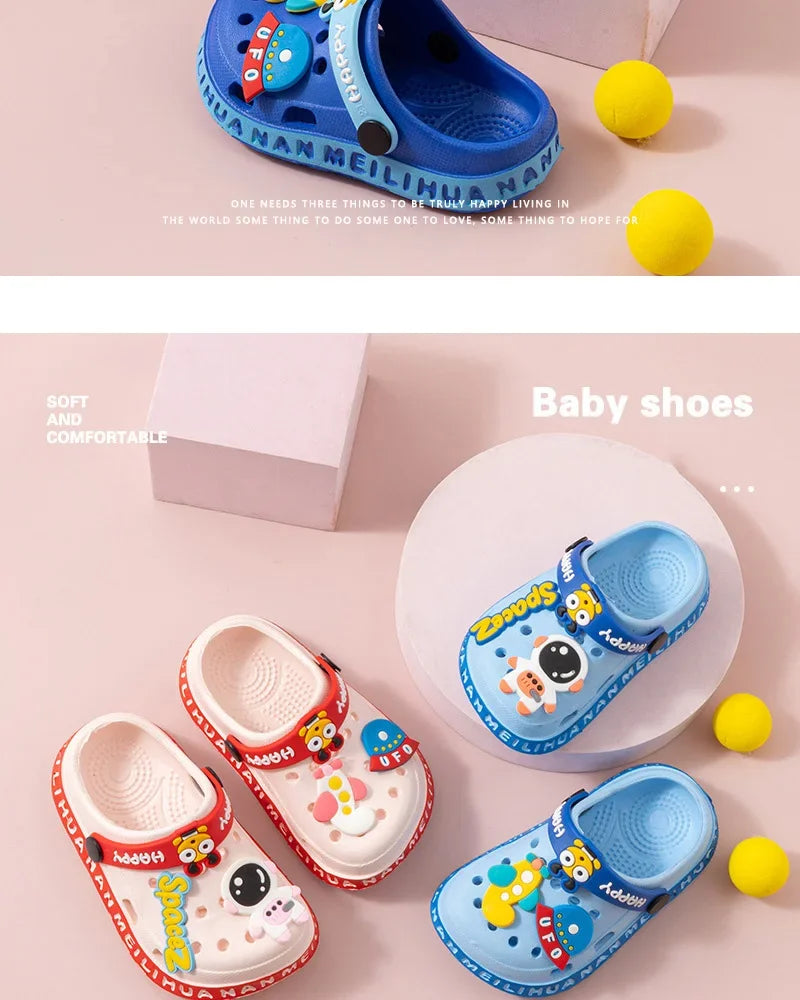 Children Garden Shoes Cute EVA Cartoon Beach Sandals Babies Summer Slippers High Quality Soft Kids Outdoor Slippers Flip Shoes