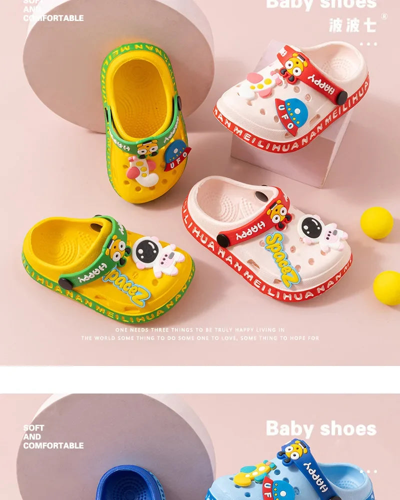 Children Garden Shoes Cute EVA Cartoon Beach Sandals Babies Summer Slippers High Quality Soft Kids Outdoor Slippers Flip Shoes