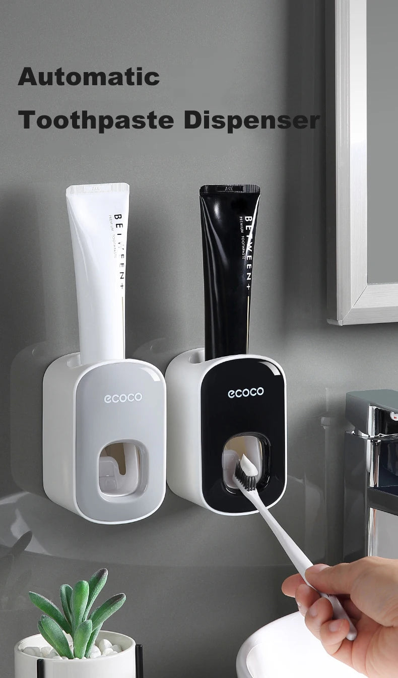 Bathroom Accessories Set Automatic Toothpaste Dispenser Toothpaste Squeezer Wall Mount Toothpaste Holder Tooth Paste Squeezer