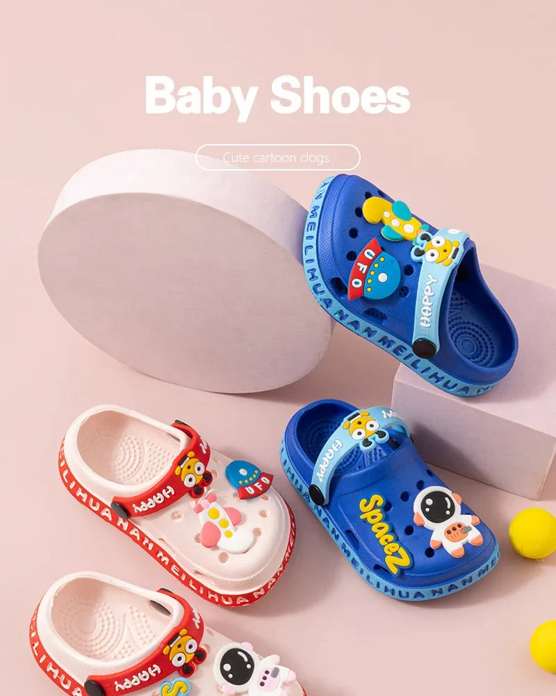 Children Garden Shoes Cute EVA Cartoon Beach Sandals Babies Summer Slippers High Quality Soft Kids Outdoor Slippers Flip Shoes