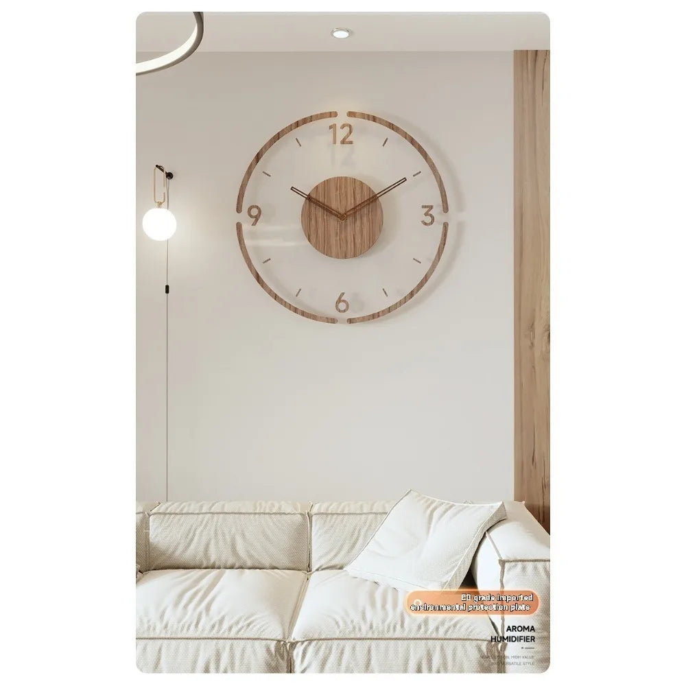 Nordic Silent Wooden Wall Clock