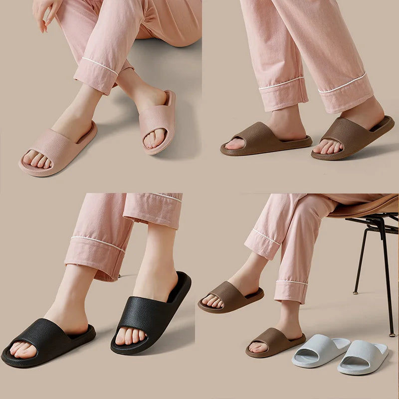 2025 Women Soft Sole Cloud Slippers Thick Platform Indoor Outdoor Beach Sandals Summer EVA Non Slip Flip Flops Men slippers