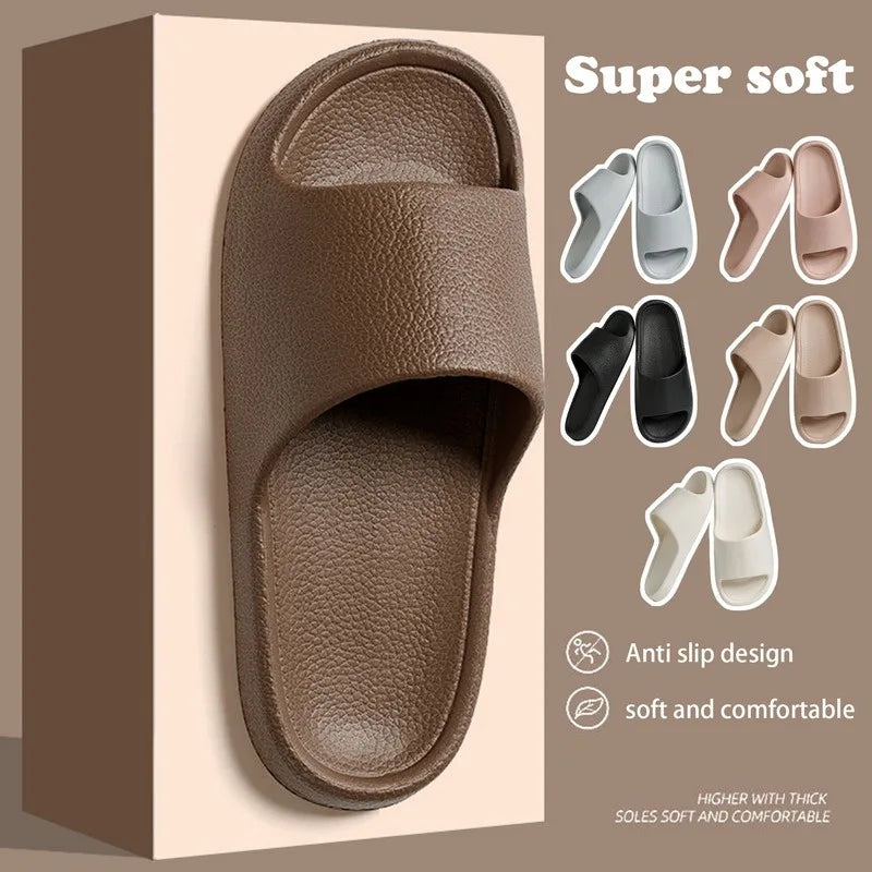 2025 Women Soft Sole Cloud Slippers Thick Platform Indoor Outdoor Beach Sandals Summer EVA Non Slip Flip Flops Men slippers