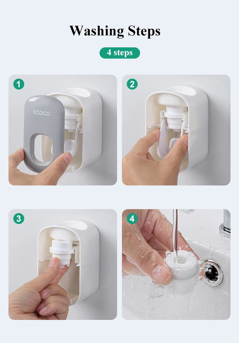 Bathroom Accessories Set Automatic Toothpaste Dispenser Toothpaste Squeezer Wall Mount Toothpaste Holder Tooth Paste Squeezer