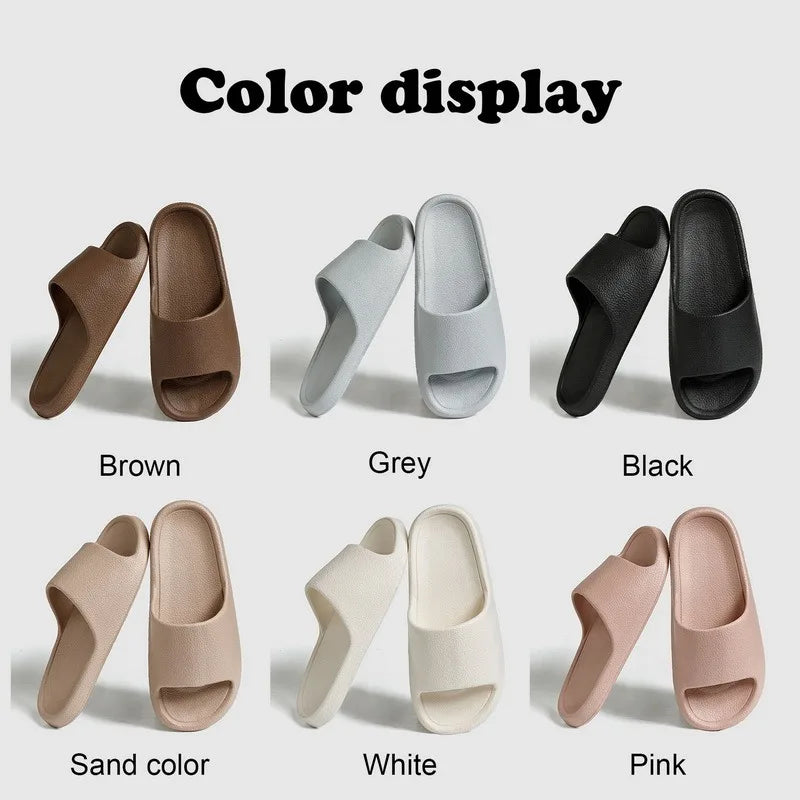 2025 Women Soft Sole Cloud Slippers Thick Platform Indoor Outdoor Beach Sandals Summer EVA Non Slip Flip Flops Men slippers