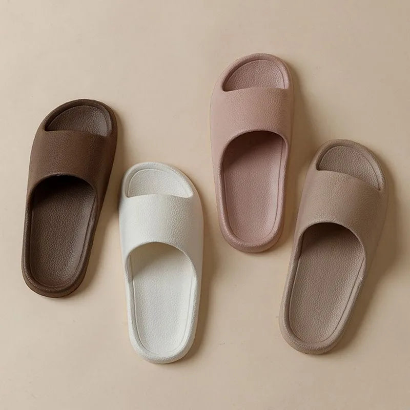 2025 Women Soft Sole Cloud Slippers Thick Platform Indoor Outdoor Beach Sandals Summer EVA Non Slip Flip Flops Men slippers