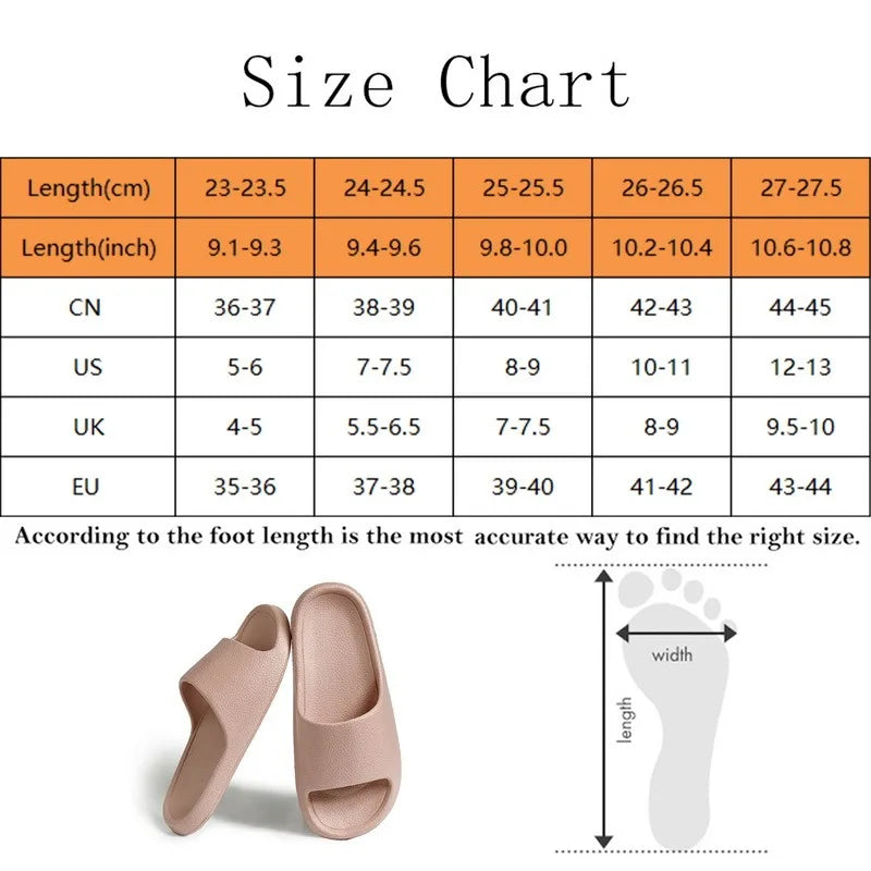 2025 Women Soft Sole Cloud Slippers Thick Platform Indoor Outdoor Beach Sandals Summer EVA Non Slip Flip Flops Men slippers