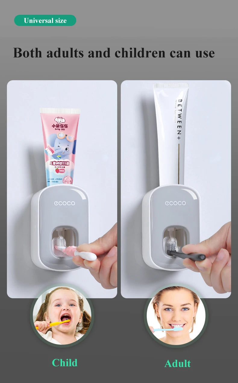 Bathroom Accessories Set Automatic Toothpaste Dispenser Toothpaste Squeezer Wall Mount Toothpaste Holder Tooth Paste Squeezer
