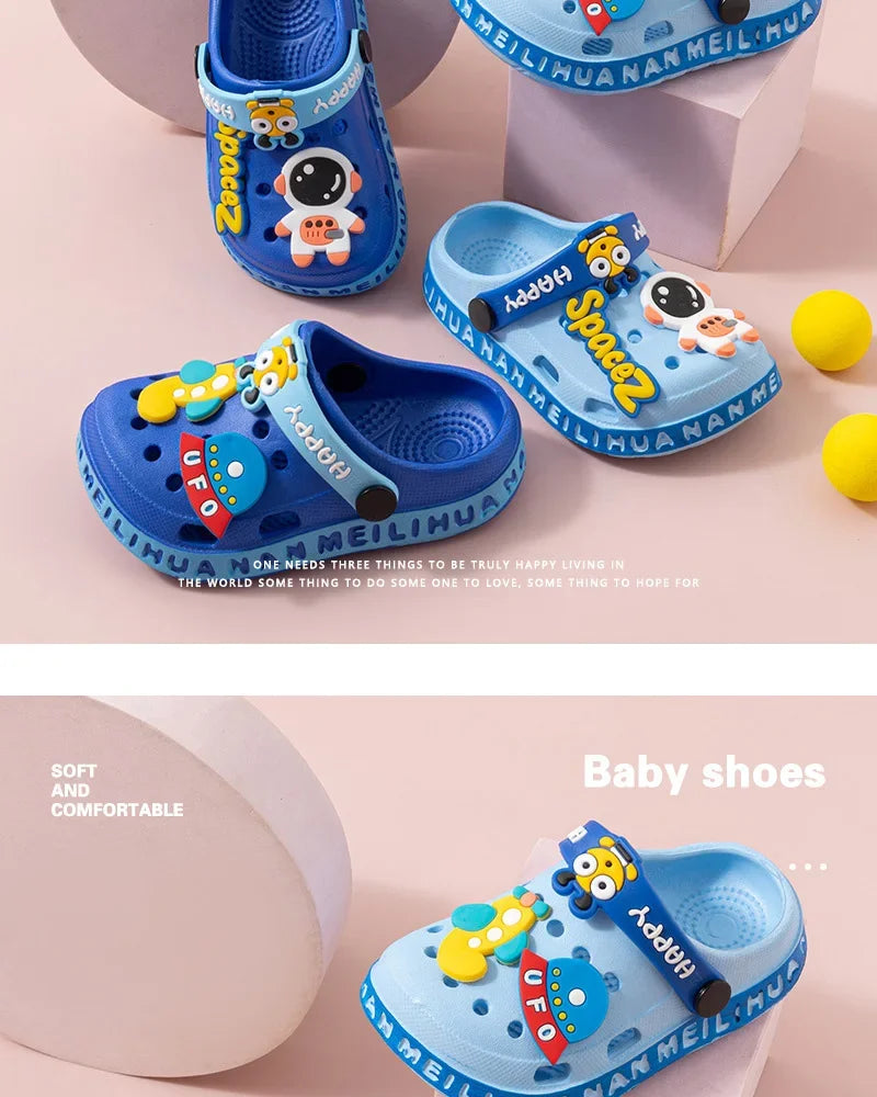 Children Garden Shoes Cute EVA Cartoon Beach Sandals Babies Summer Slippers High Quality Soft Kids Outdoor Slippers Flip Shoes