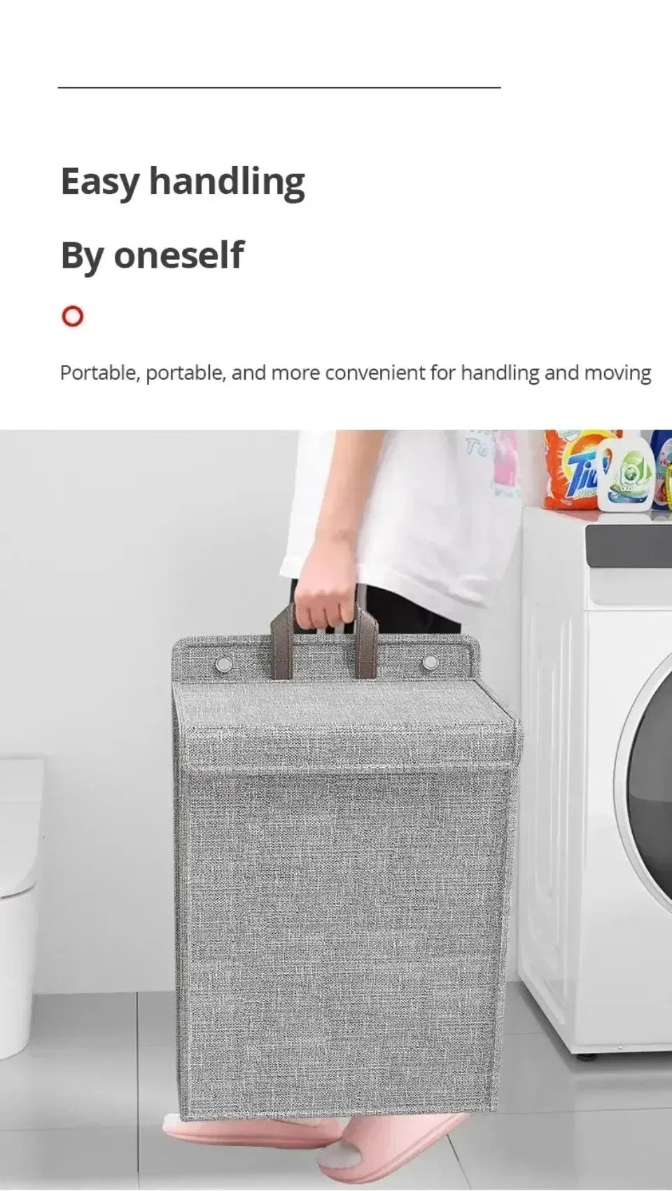 Household Laundry Baskets Foldable Bathrooms Laundry Baskets Large Capacity Multifunctional Waterproof Clothes Storage Basket