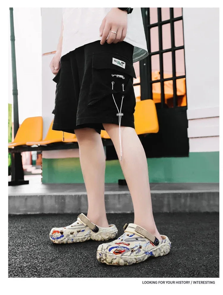 Summer Men Slippers Camouflage Platform Outdoor Clogs Shoe Women Beach Sandals Male Soft EVA Indoor Home Slides Big Size 46 47
