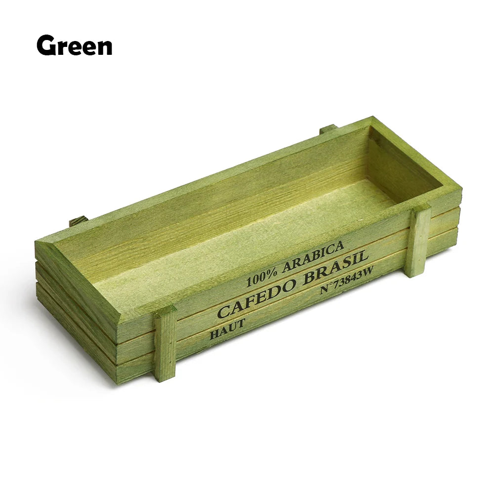 Vintage Wooden Flower Trough Planter