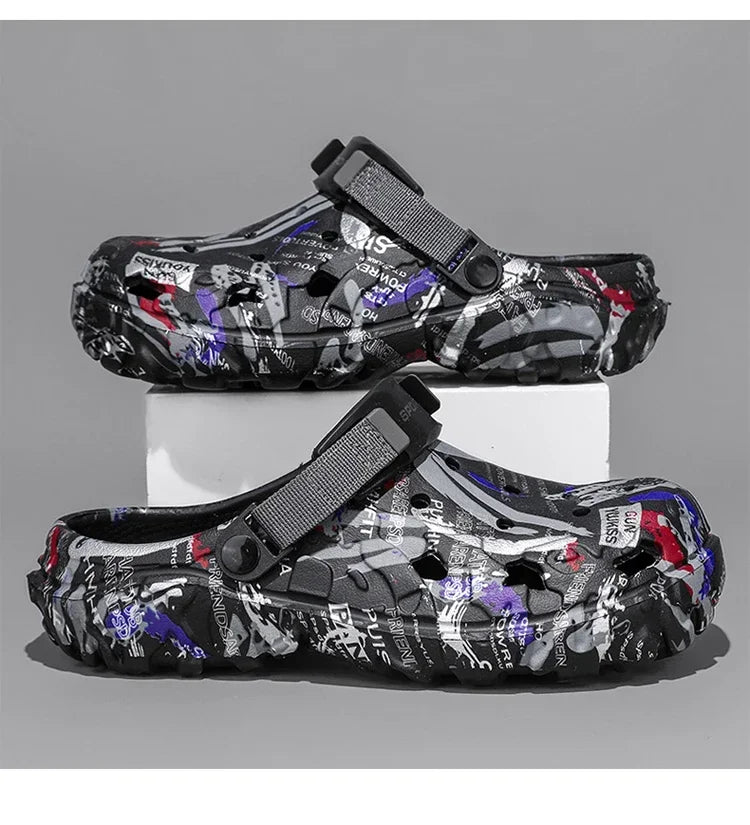 Summer Men Slippers Camouflage Platform Outdoor Clogs Shoe Women Beach Sandals Male Soft EVA Indoor Home Slides Big Size 46 47