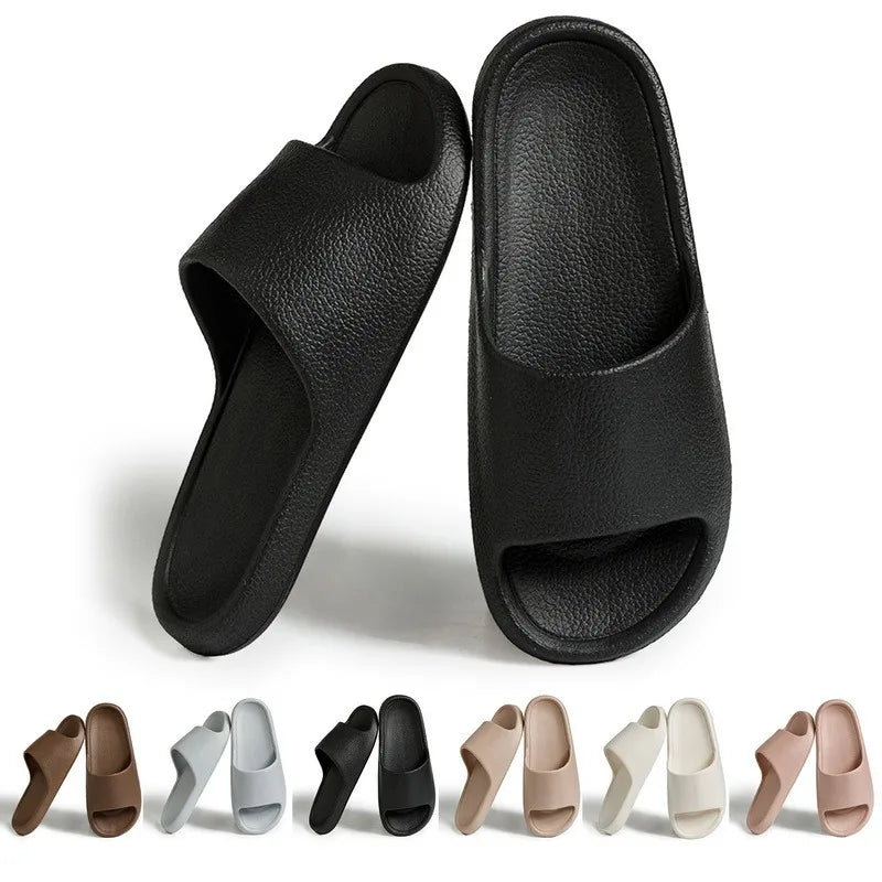 2025 Women Soft Sole Cloud Slippers Thick Platform Indoor Outdoor Beach Sandals Summer EVA Non Slip Flip Flops Men slippers