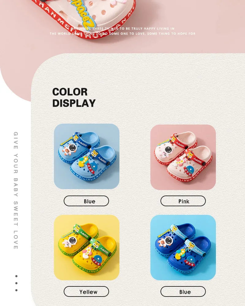 Children Garden Shoes Cute EVA Cartoon Beach Sandals Babies Summer Slippers High Quality Soft Kids Outdoor Slippers Flip Shoes