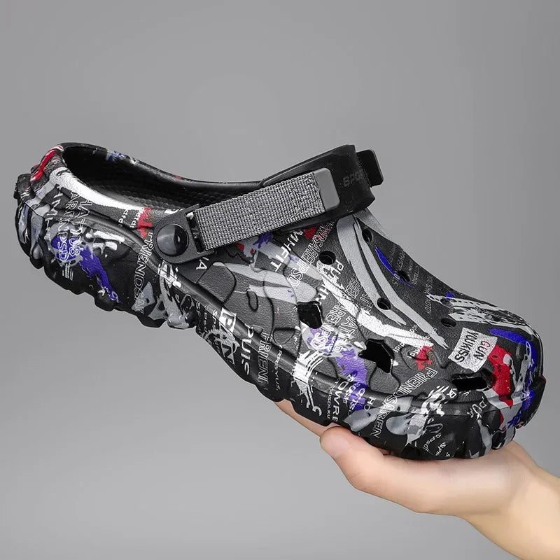 Men's Camouflage Platform Clogs