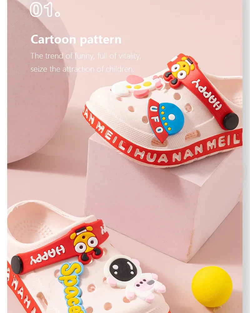 Children Garden Shoes Cute EVA Cartoon Beach Sandals Babies Summer Slippers High Quality Soft Kids Outdoor Slippers Flip Shoes