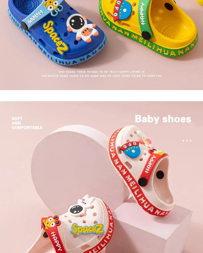 Children Garden Shoes Cute EVA Cartoon Beach Sandals Babies Summer Slippers High Quality Soft Kids Outdoor Slippers Flip Shoes
