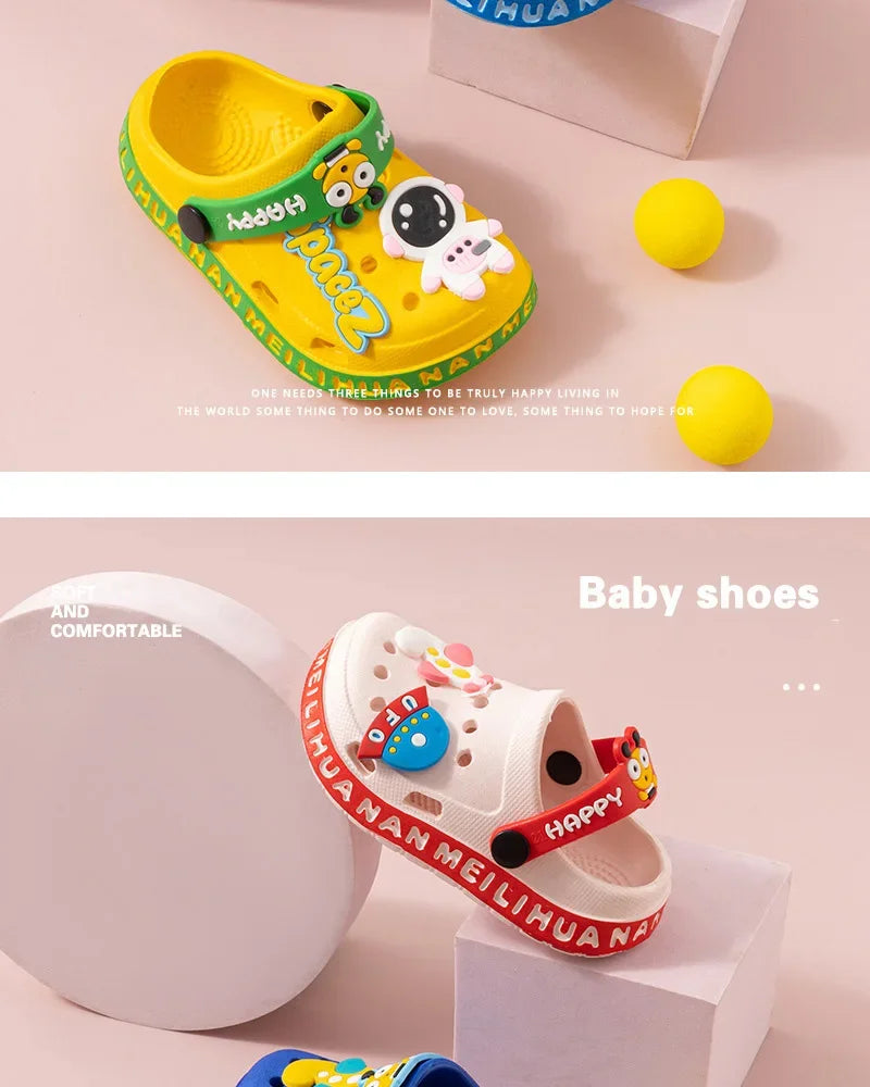Children Garden Shoes Cute EVA Cartoon Beach Sandals Babies Summer Slippers High Quality Soft Kids Outdoor Slippers Flip Shoes