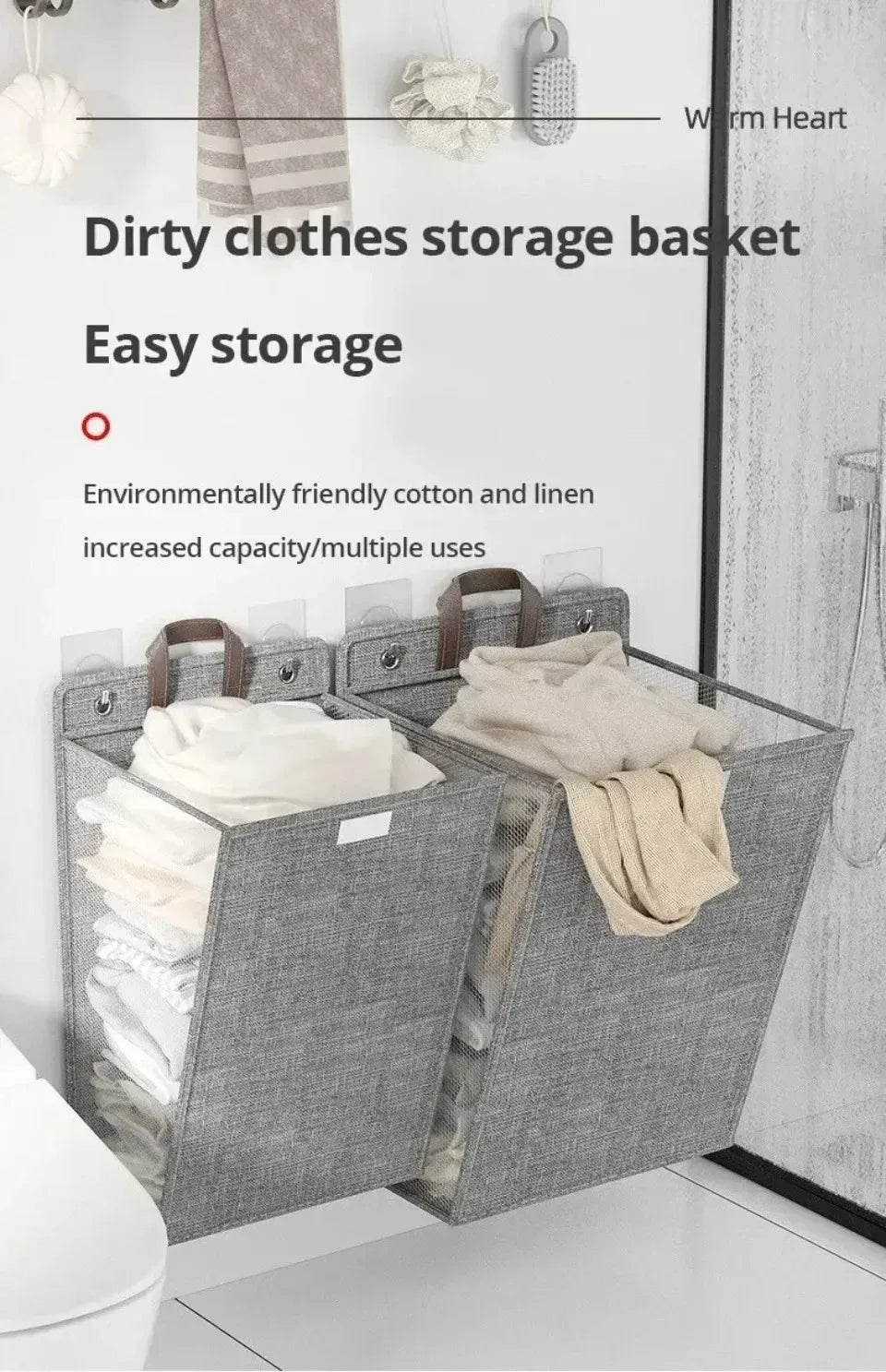 Household Laundry Baskets Foldable Bathrooms Laundry Baskets Large Capacity Multifunctional Waterproof Clothes Storage Basket