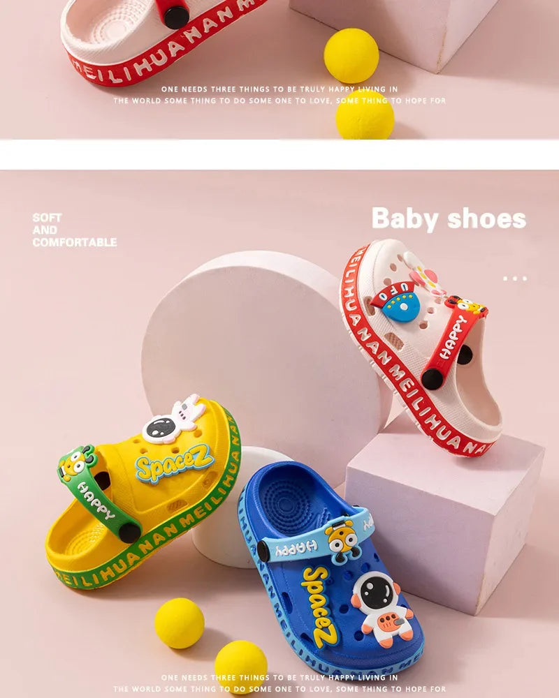 Children Garden Shoes Cute EVA Cartoon Beach Sandals Babies Summer Slippers High Quality Soft Kids Outdoor Slippers Flip Shoes