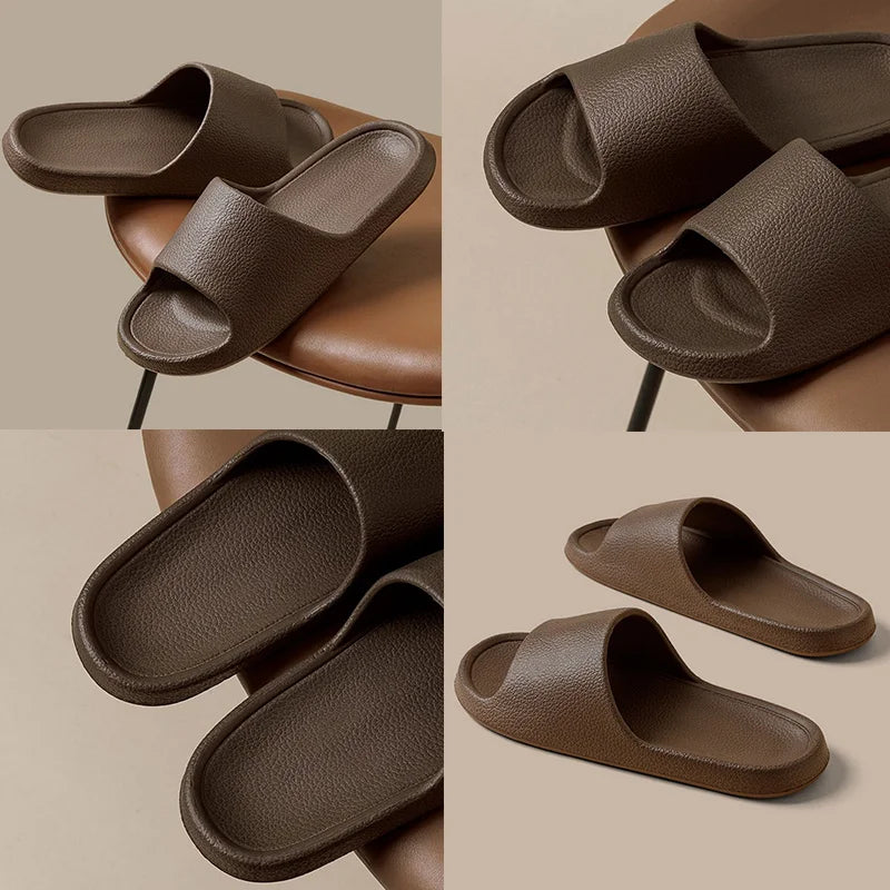2025 Women Soft Sole Cloud Slippers Thick Platform Indoor Outdoor Beach Sandals Summer EVA Non Slip Flip Flops Men slippers