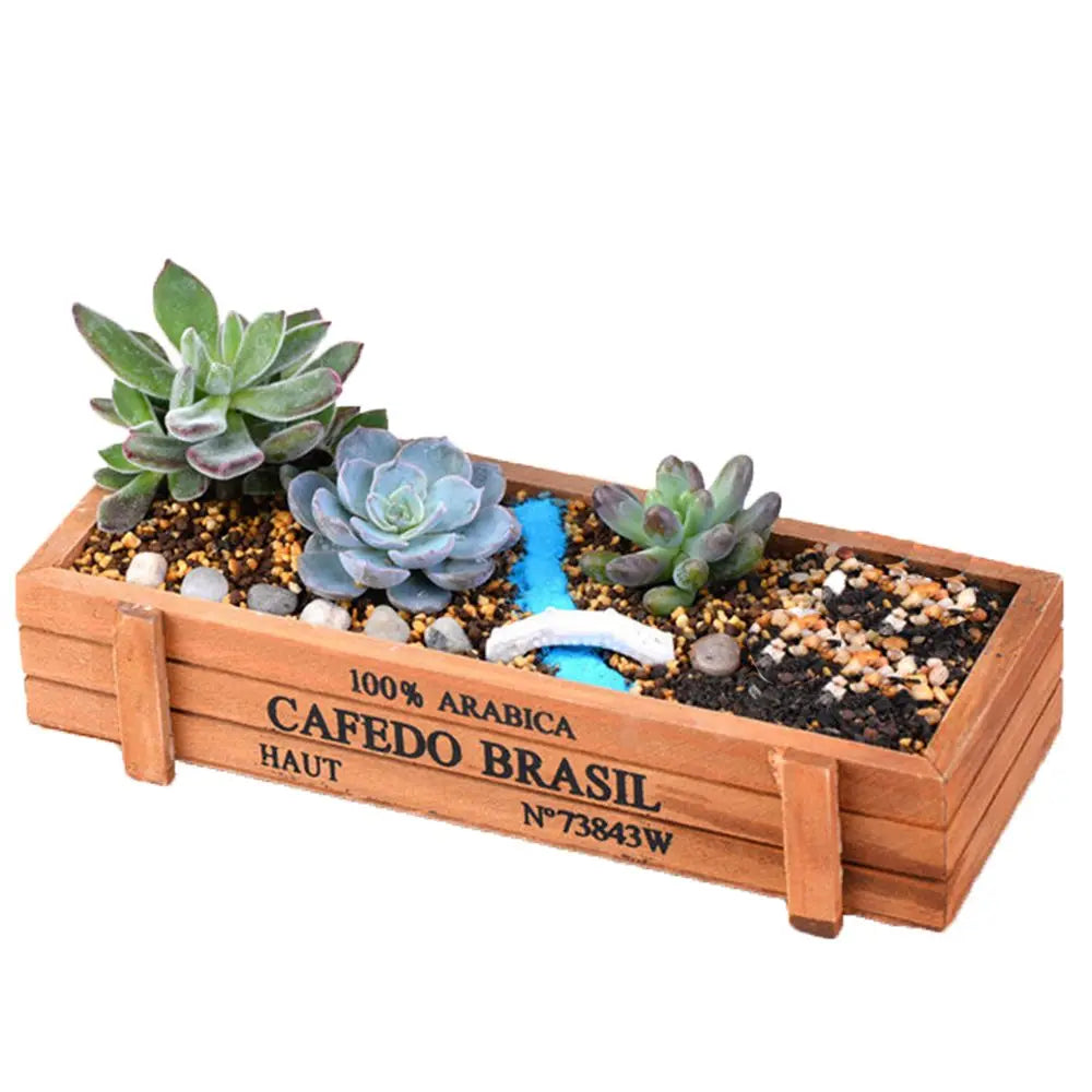 Vintage Wooden Flower Trough Planter