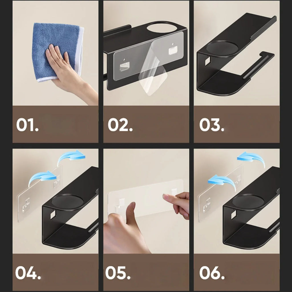 Wall Mounted Tissue Holder Without Drilling, Widened Storage Space, Smooth Pull-out and Not Easy To Slip Off